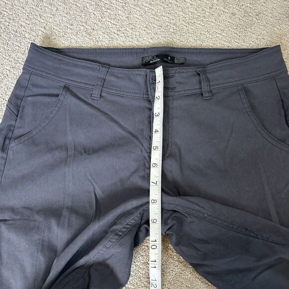 Prana Pants Womens 6 Gray Halle Nylon Outdoor Hiking Stretch Roll Up Gorpcore - Picture 13 of 15